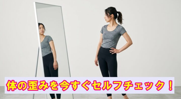 顔と体の歪みを今すぐチェックして、左右差を比べてみましょう